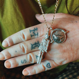 Silver Pigeon fancier coin necklace