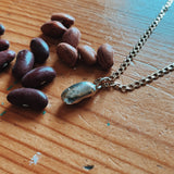 Solid silver lucky bean charm