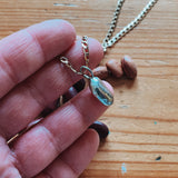 Solid silver lucky bean charm
