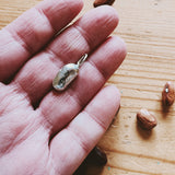 Solid silver lucky bean charm