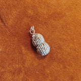 Solid sterling silver peanut charm
