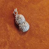 Solid sterling silver peanut charm