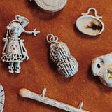 Solid sterling silver peanut charm