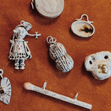 Solid sterling silver peanut charm