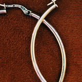 Solid 9ct gold large hoop earrings