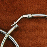 Solid 9ct gold large hoop earrings