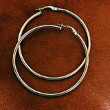Solid 9ct gold large hoop earrings