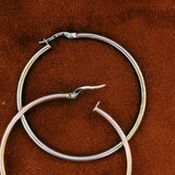 Solid 9ct gold large hoop earrings