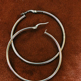 Solid 9ct gold large hoop earrings