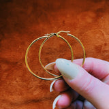 Solid 9ct gold large hoop earrings