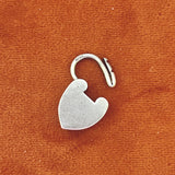 Antique solid silver lock pendant