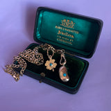 Solid gold lucky bean charm