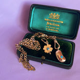 Solid gold lucky bean charm