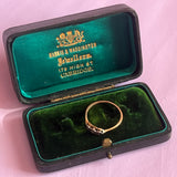 Gold and platinum diamond trilogy ring