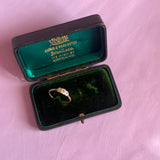 Gold and platinum diamond trilogy ring